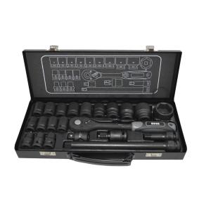 1/2" 22pc 10-32mm bit set plastic case